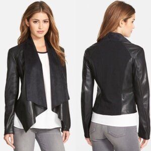 Black Panel Drape Jacket